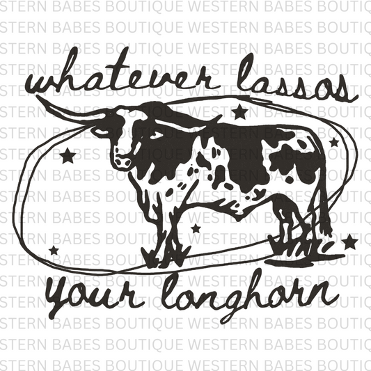 Lassos Your Longhorn DTF Transfer