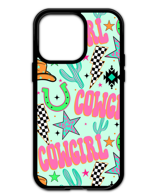 NEON COWGIRL IPHONE CASE