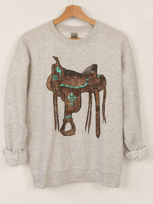 WESTERN SADDLE CREWNECK