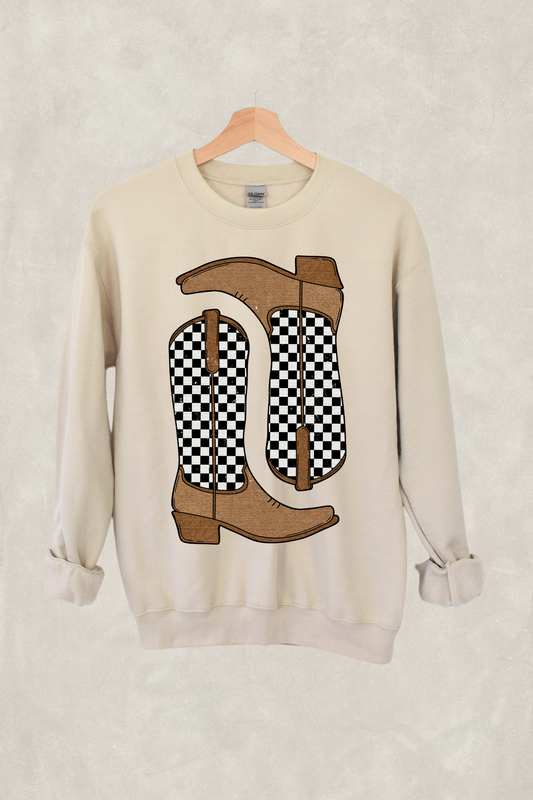 WESTERN BOOTS CREWNECK